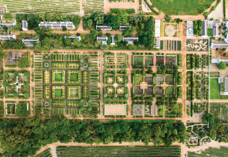 Babylonstoren garden from above – featured in a previous project.