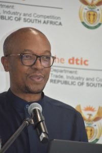Minister of Trade, Industry and Competition, Parks Tau. 